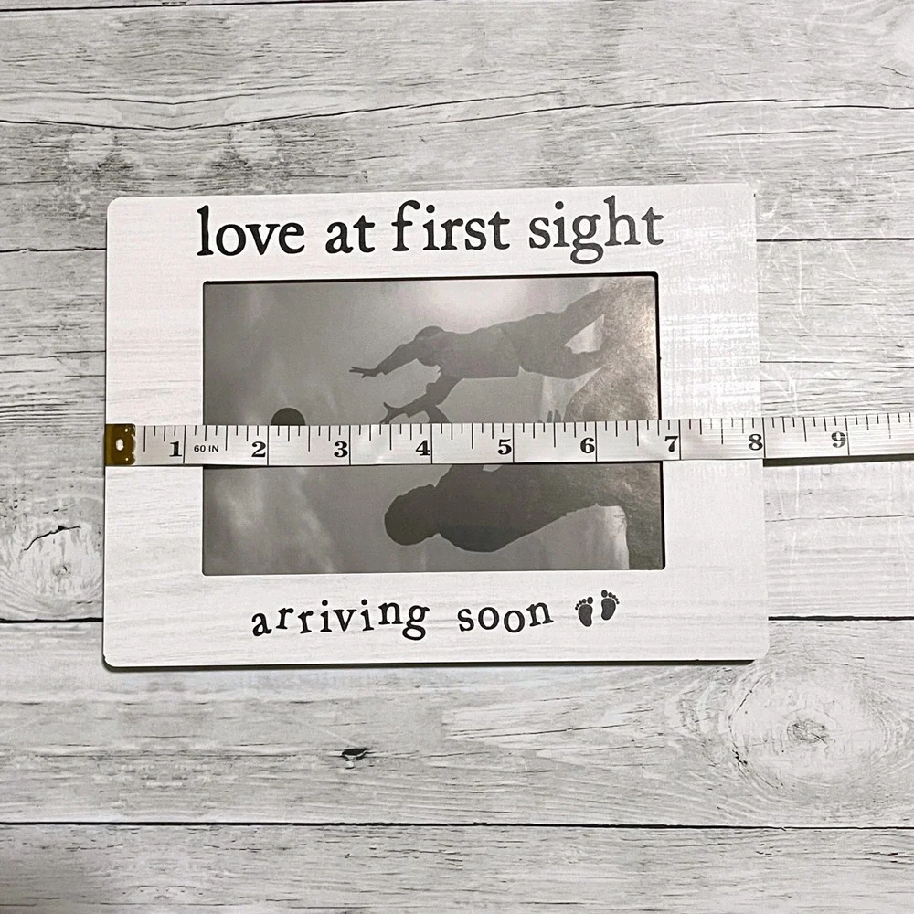 Love at First Sight Arriving Soon Sonogram Ultrasound 4x6 Picture Frame White
